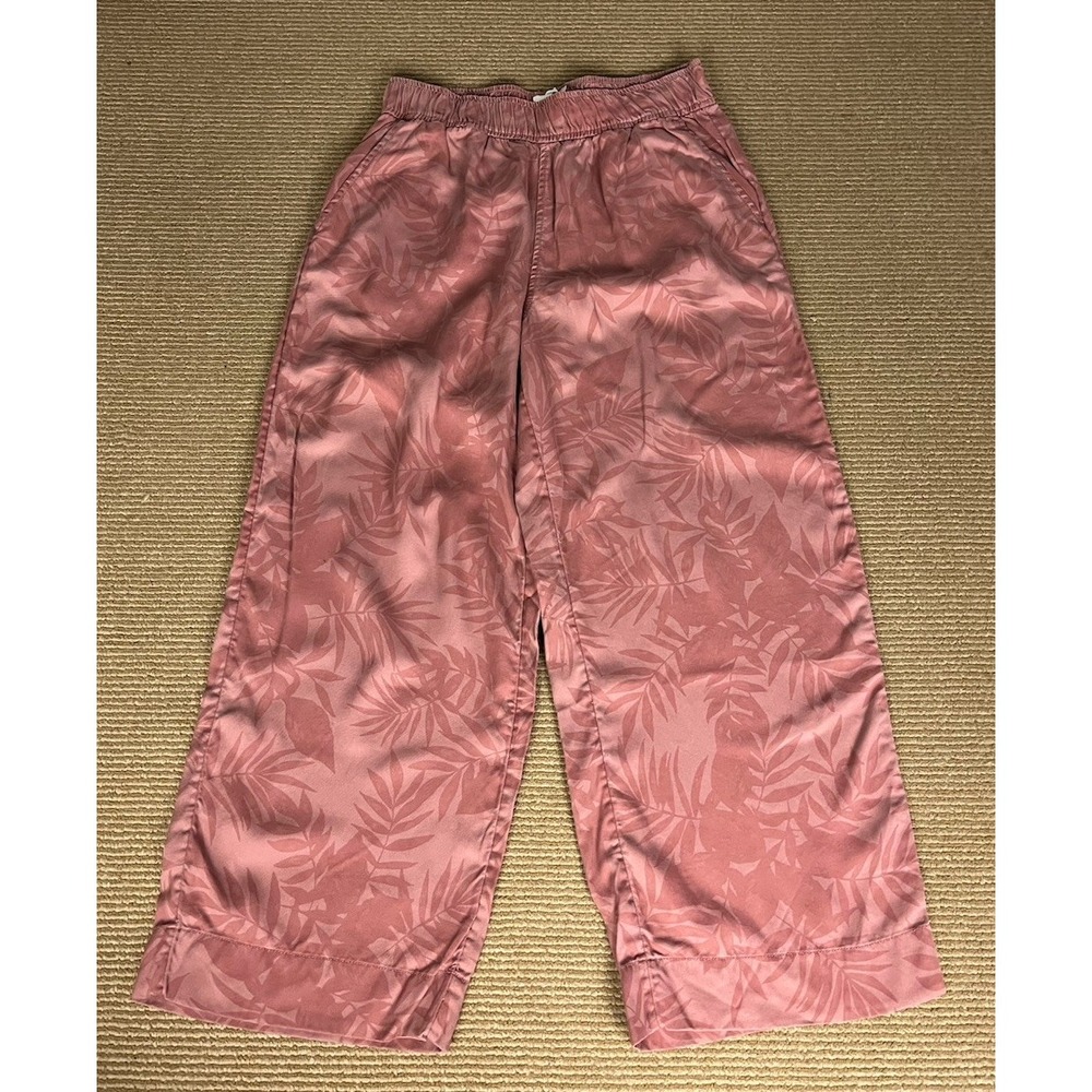 C&C California Women's Size S Pink Palm Pull-on Pants